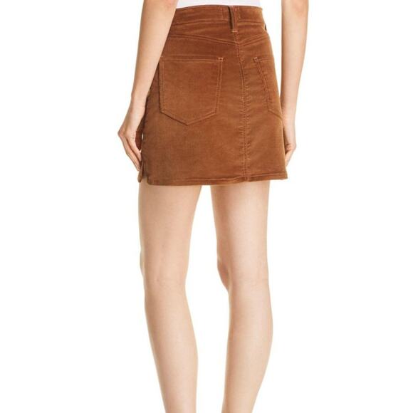 FRAME Le Mini Skirt Warm Tan Thin Corduroy 24 - Picture 2 of 10